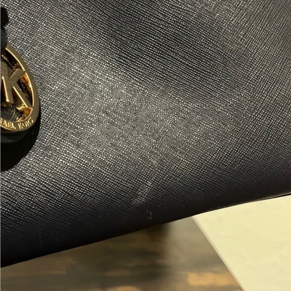 Michael Kors Jet Set East West Medium Tote Purse in Navy Admiral - Picture 7 of 10